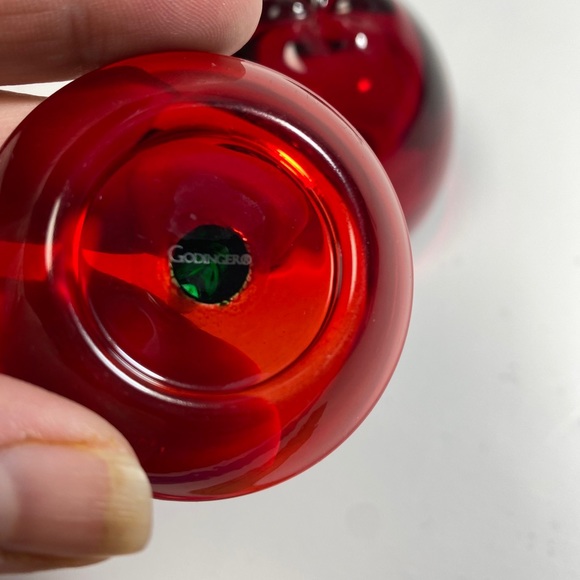 Godinger Shannon Crystal Designs of Ireland Red Apple Lidded Trinket votive - Picture 7 of 16